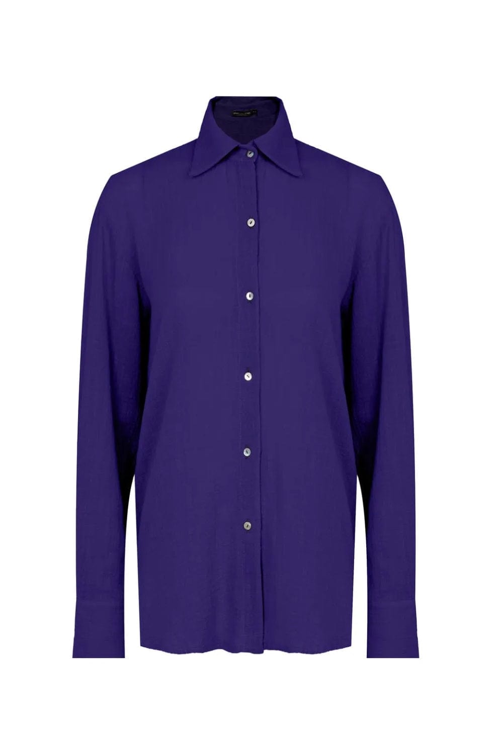 Lenny Niemeyer - Camisa Manga Longa Viscolinho Confort Jabuticaba Roxo