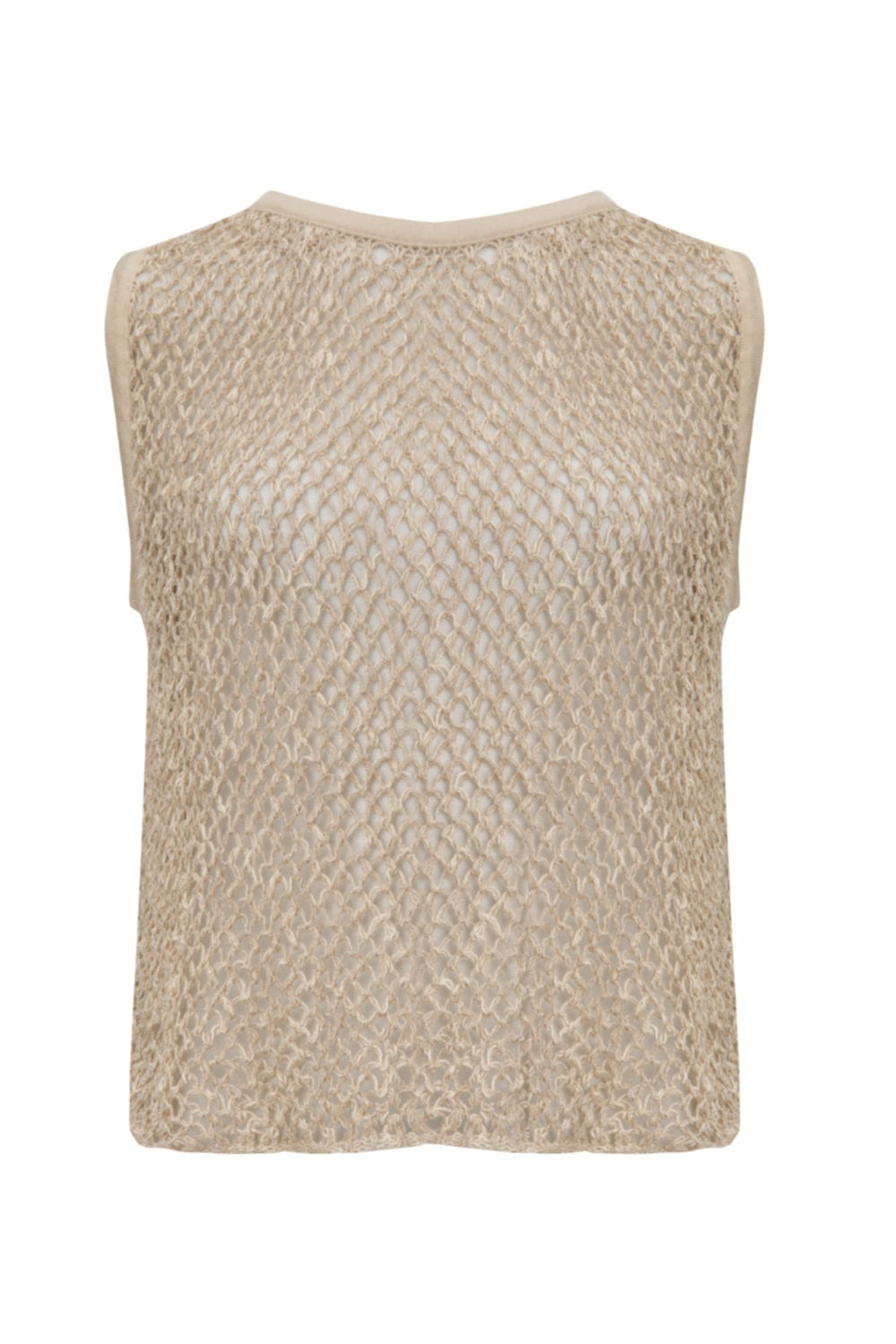 Viviane Furrier - Blusa sem Manga em Tricot Telado Ninive