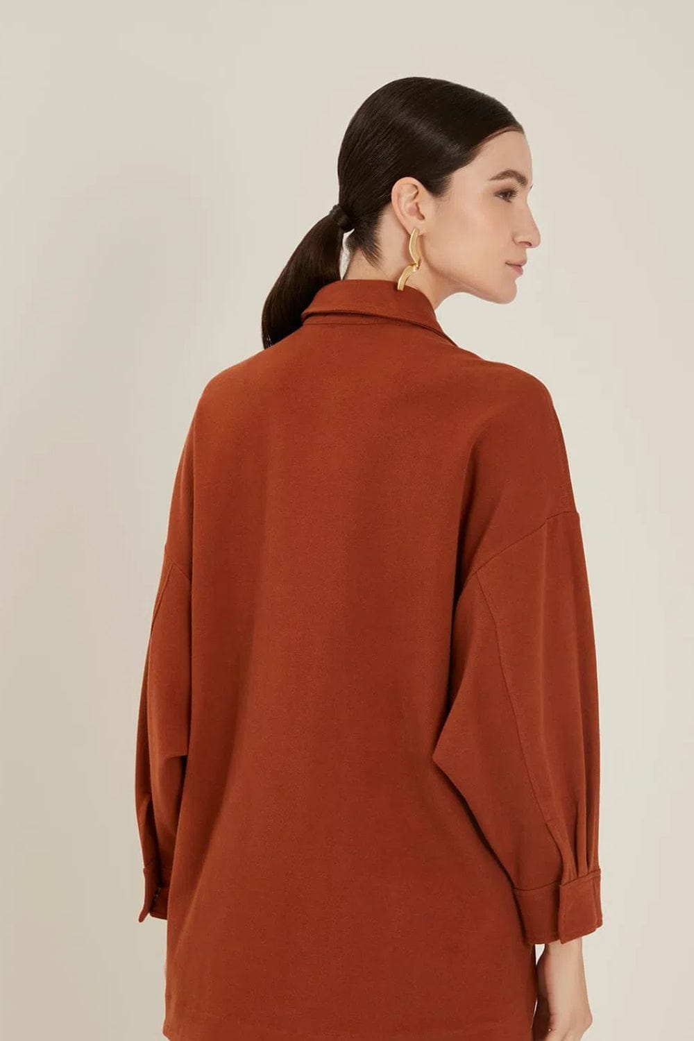 Lenny Niemeyer - Camisa Manga Longa com Bolsos Mocha