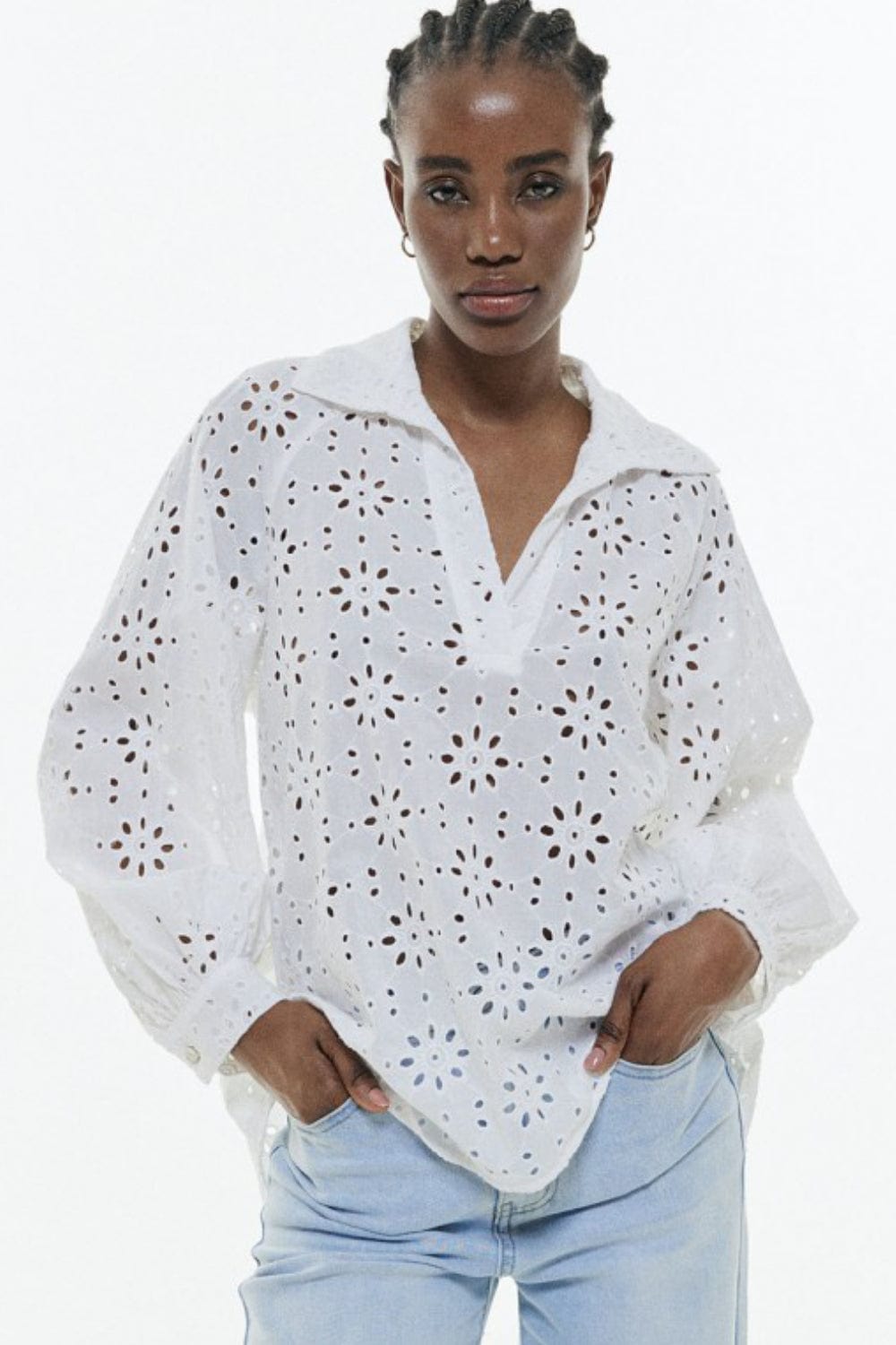 Access - Blusa Manga Longa Laise Off White