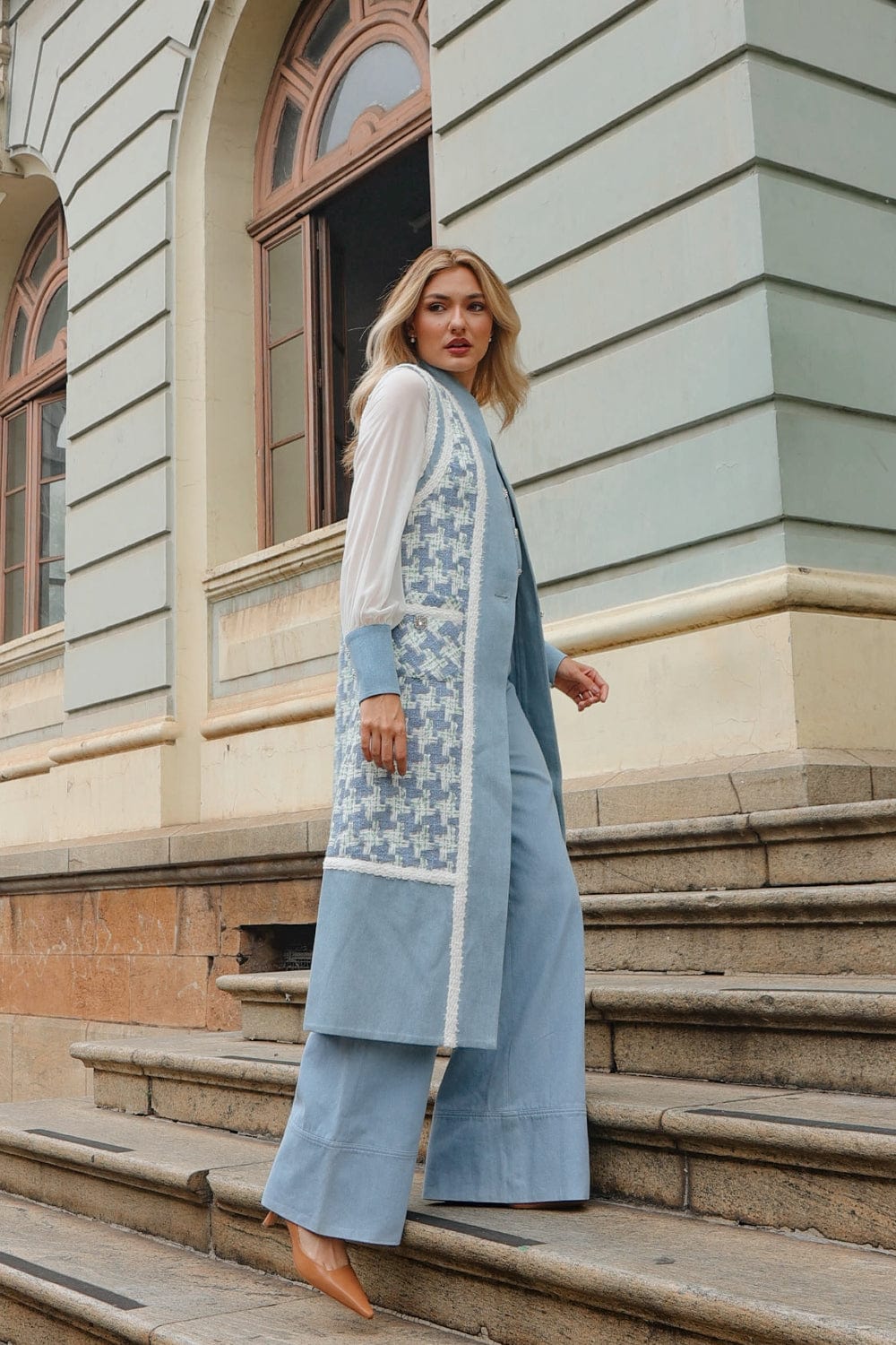 Edward Achour Paris - Camisa Manga Longa Botões Swarovski