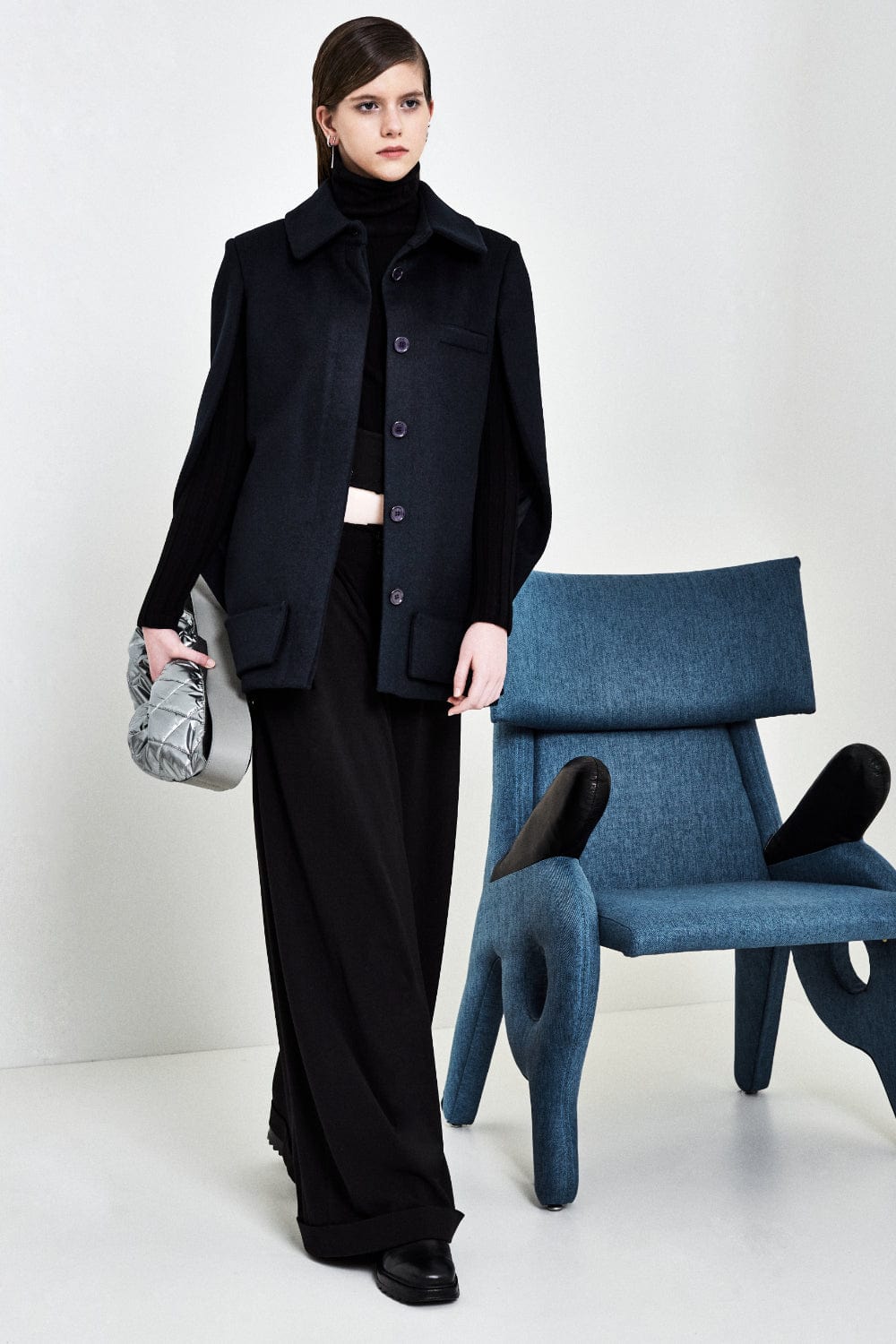 Glória Coelho - Blazer Casulo em Lã Preto