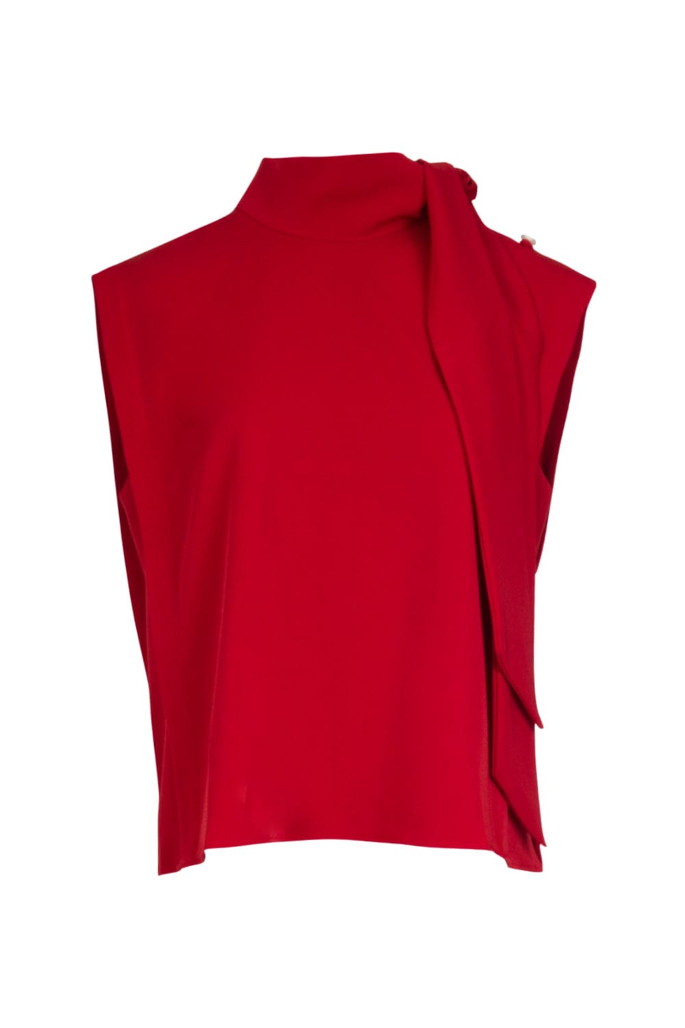 Viviane Furrier - Blusa sem Manga Gola Echarpe Traction Vermelho