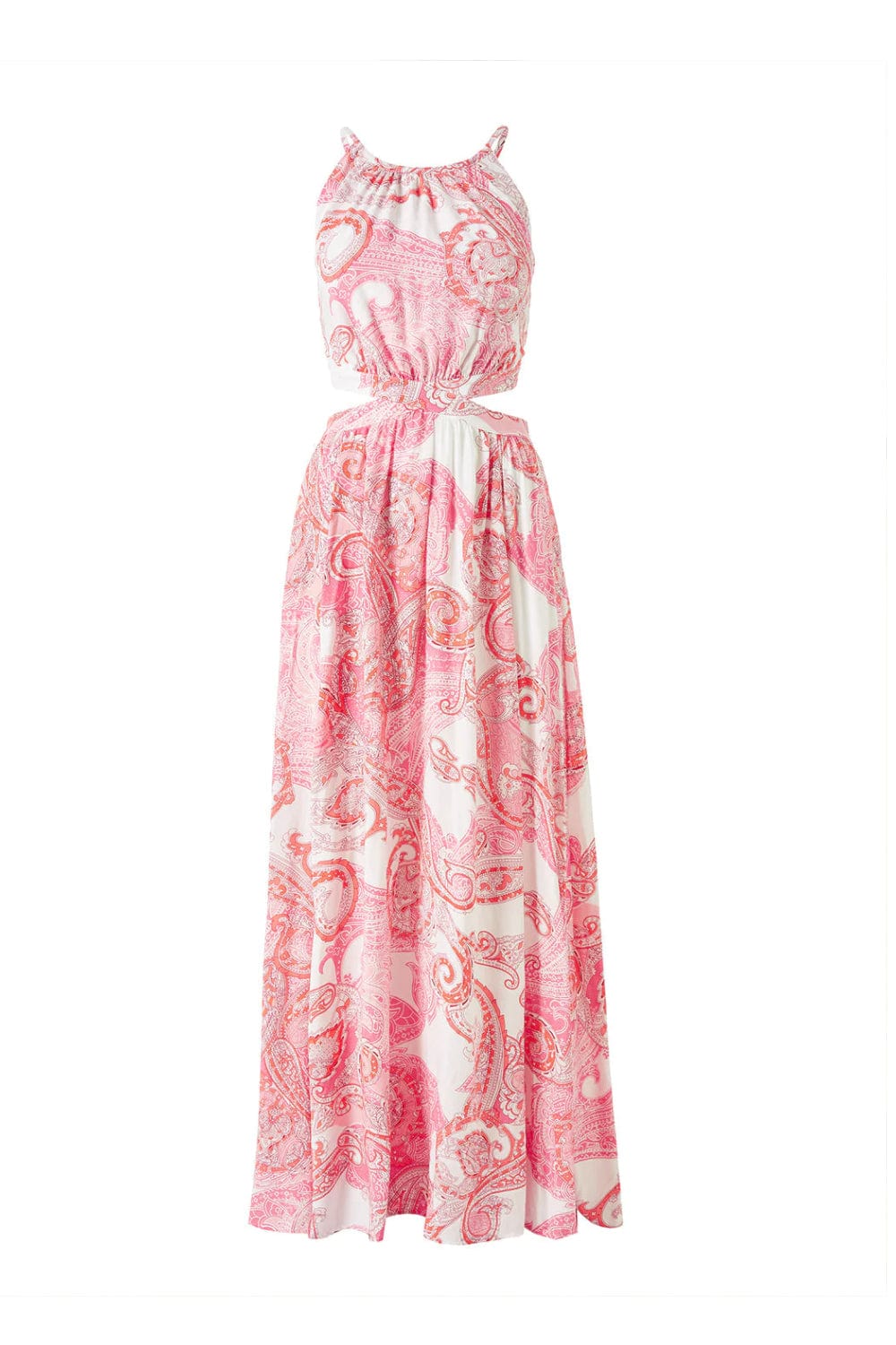 Melissa Odabash - Vestido Longo Duchess Laranja e Rosa Paisley Arabella