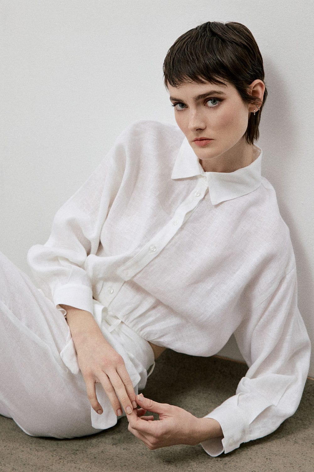 Access - Camisa Cropped Linho Off White