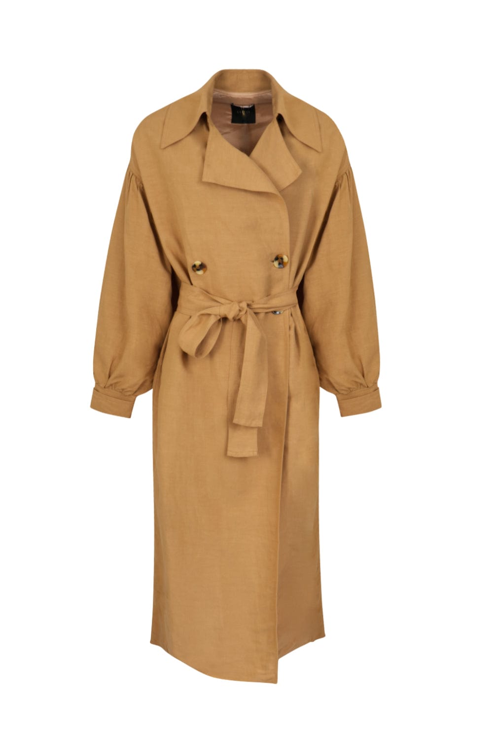 L'Cecci - Sobretudo Trench Coat Viscolinho Caramelo