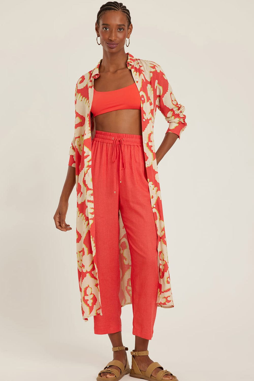 Lenny Niemeyer - Calça Cós Elástico Viscolinho Melancia