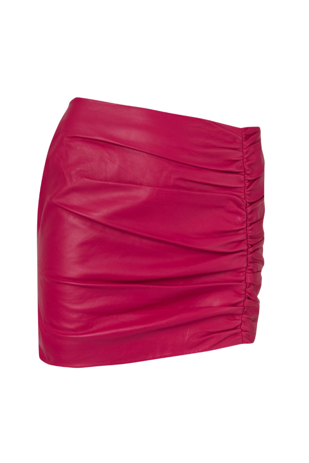 Lamarque - Saia Curta Couro Aricia Pink