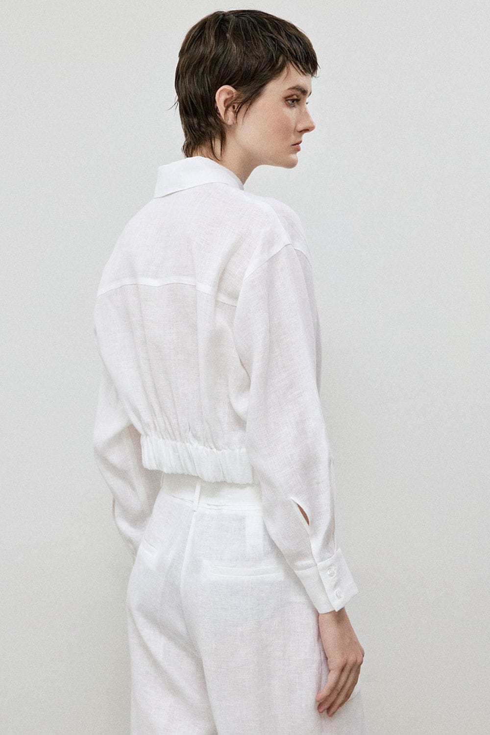 Access - Camisa Cropped Linho Off White