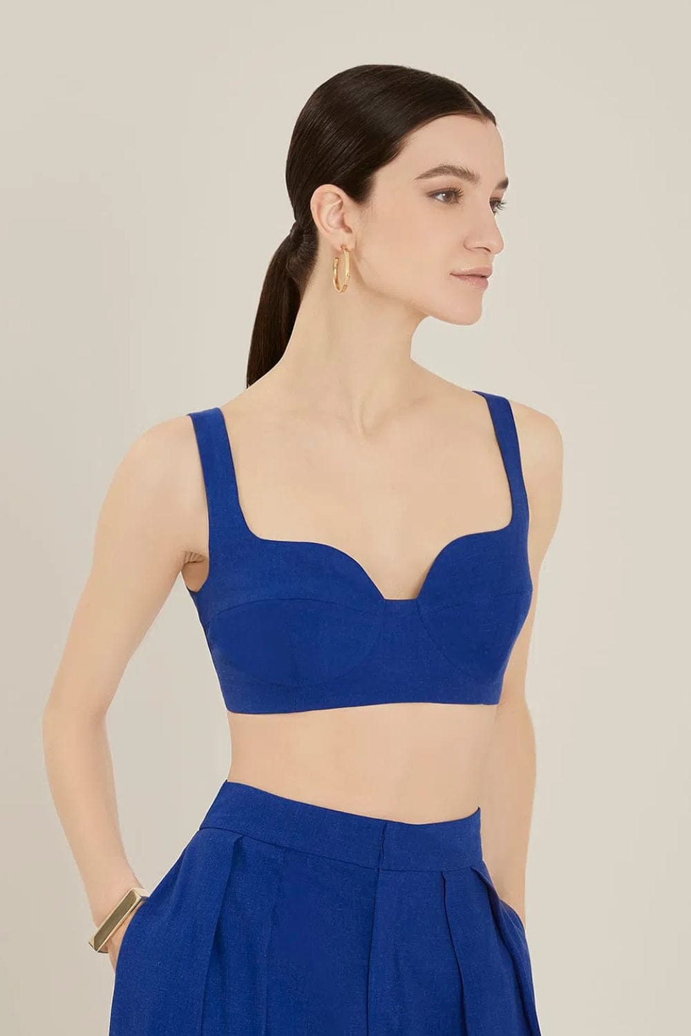 Lenny Niemeyer - Top Decote Arredondado Azure