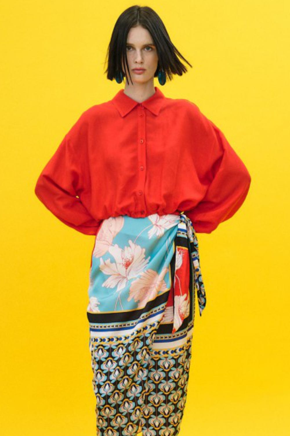 Access - Camisa Cropped Linho Coral