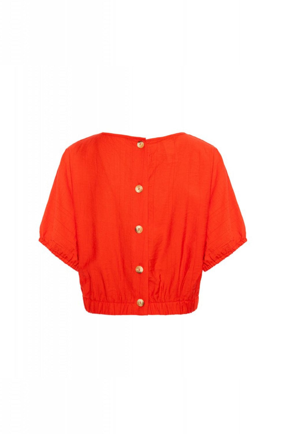 Access - Blusa Cropped Manga Curta Laranja
