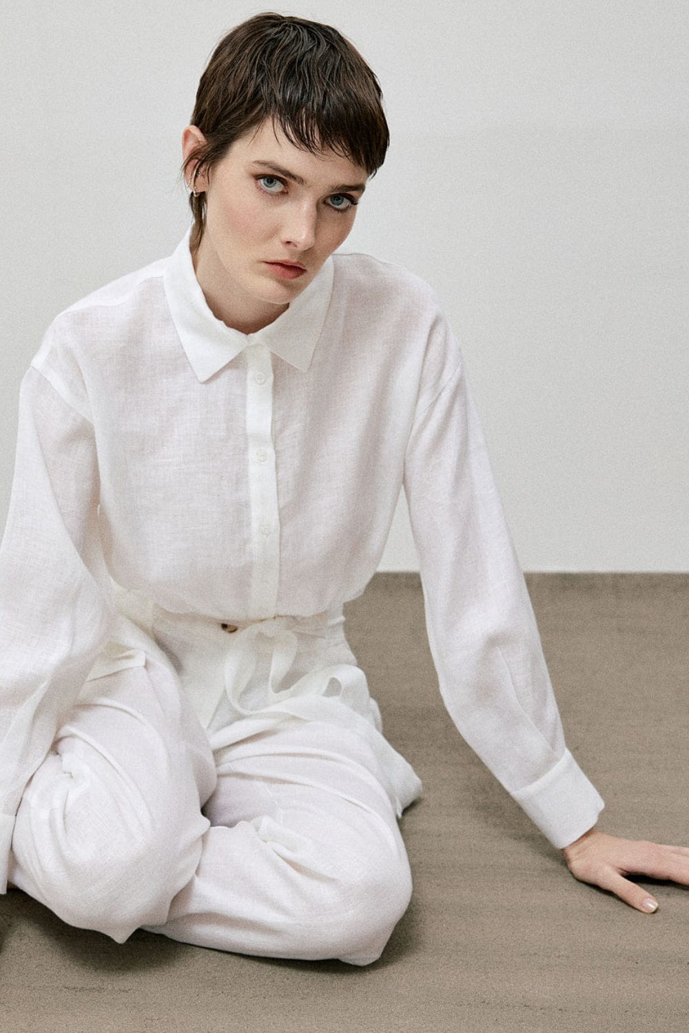 Access - Camisa Cropped Linho Off White