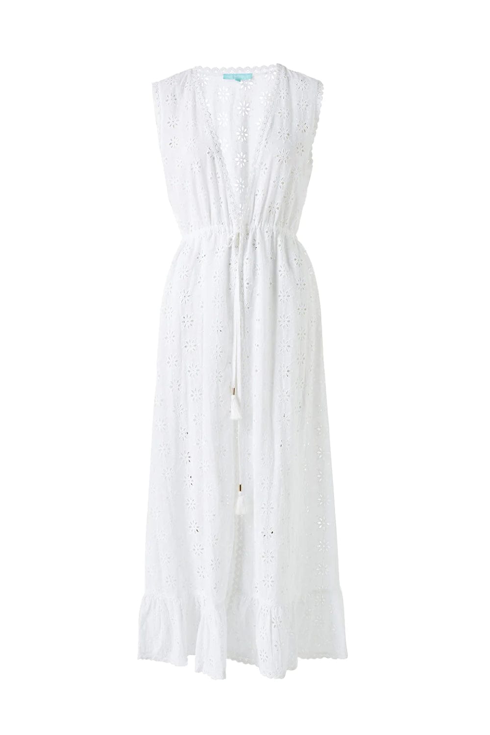 Melissa Odabash - Cardigan Longo Laise Tessa Branco