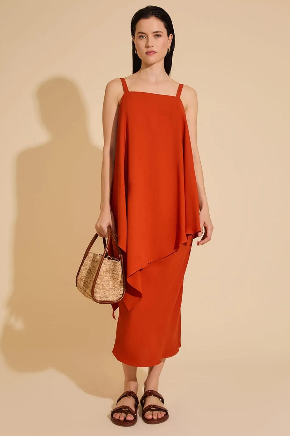 Lenny Niemeyer - Vestido Midi Camadas Sobreposta Curcuma