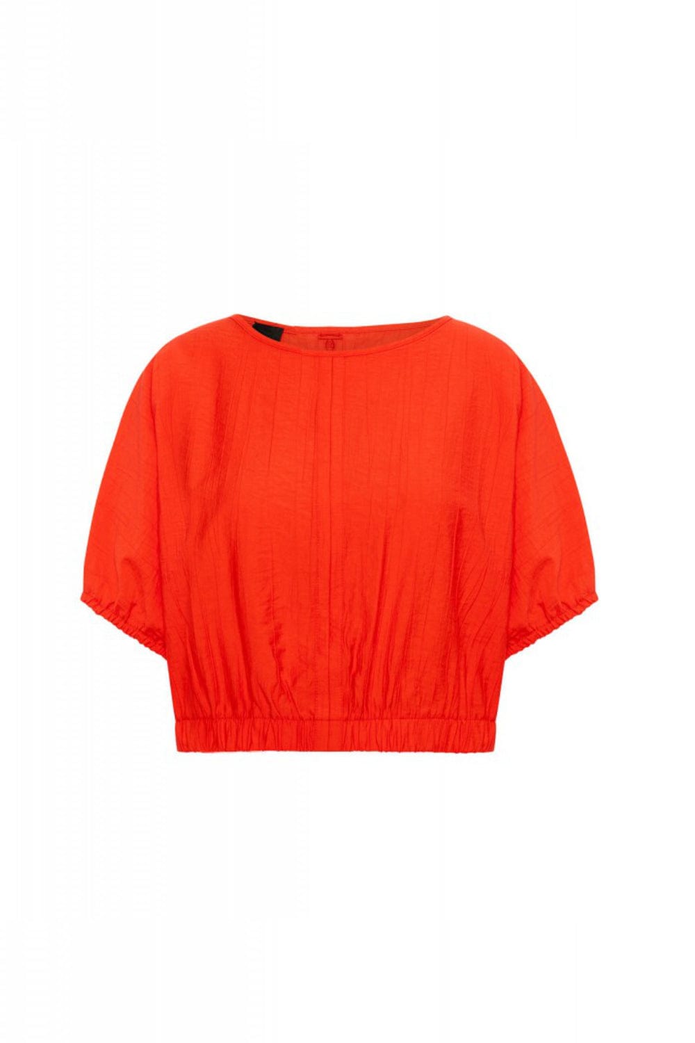 Access - Blusa Cropped Manga Curta Laranja