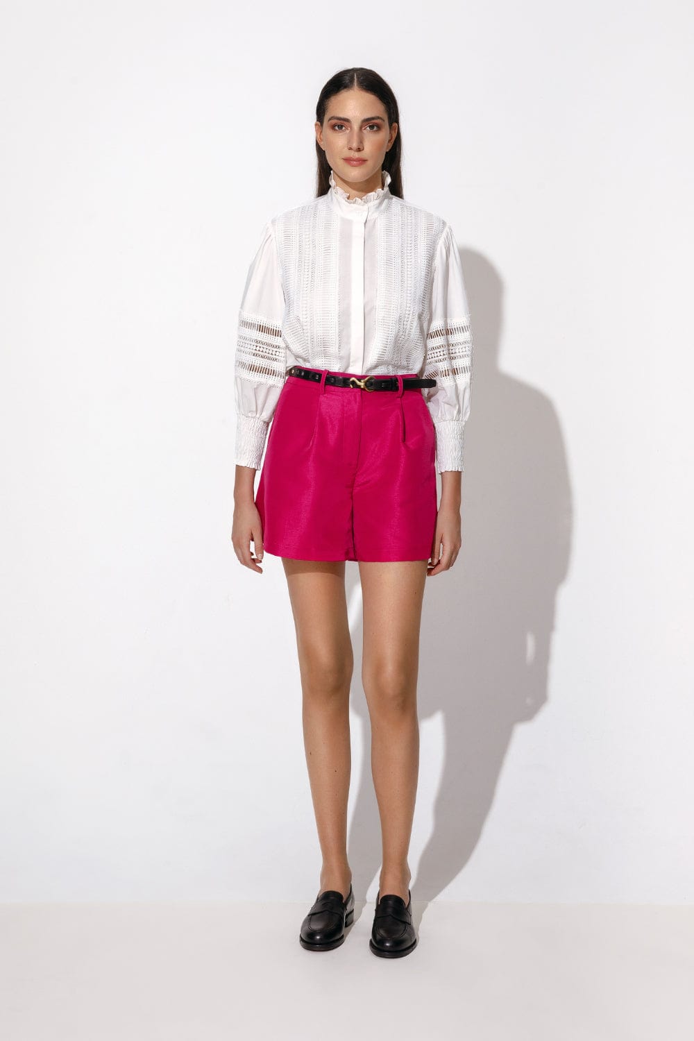 By Malina - Camisa Manga Longa Renda Lilo Off White