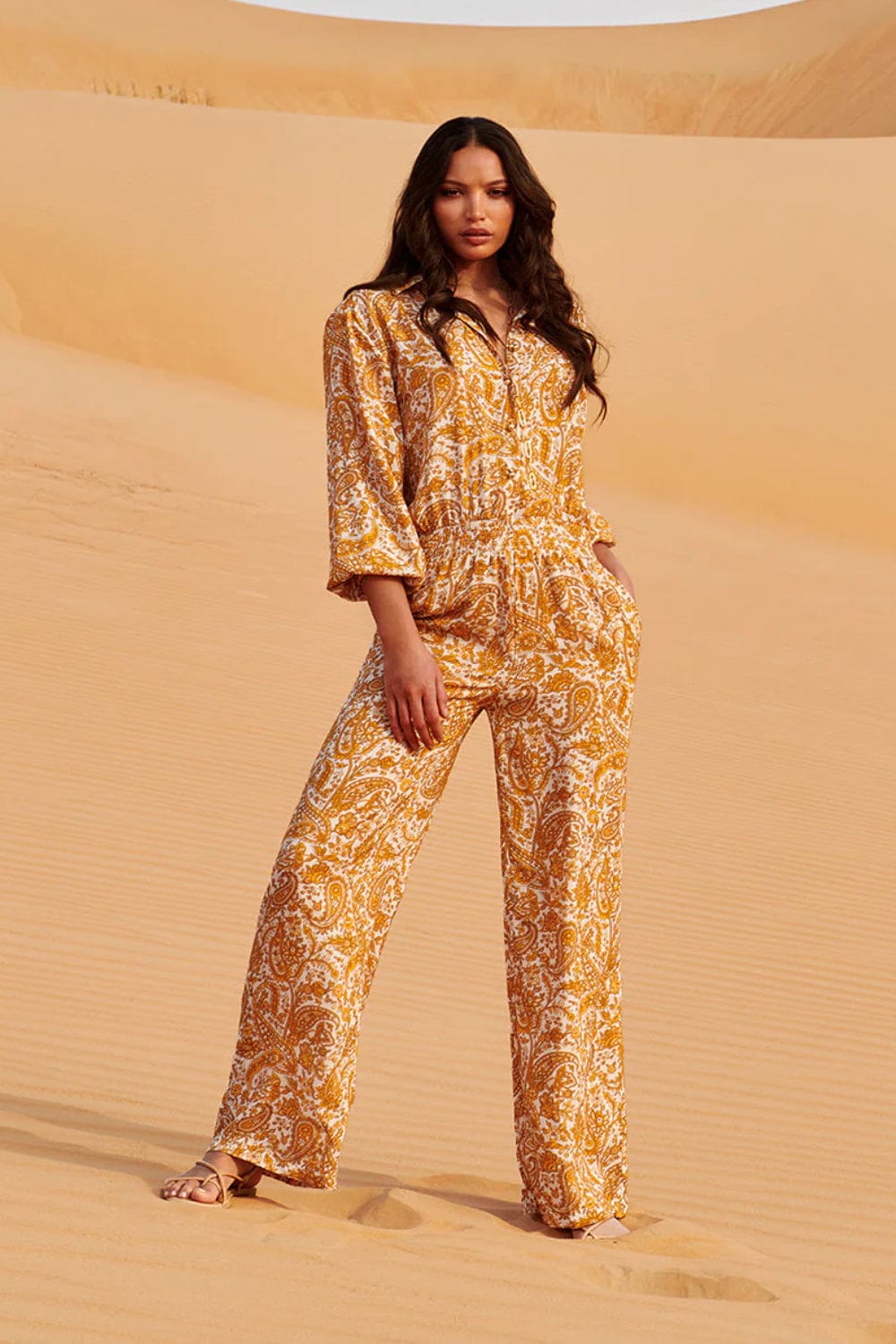 Melissa Odabash - Macacão Luxe Paisley Eliza