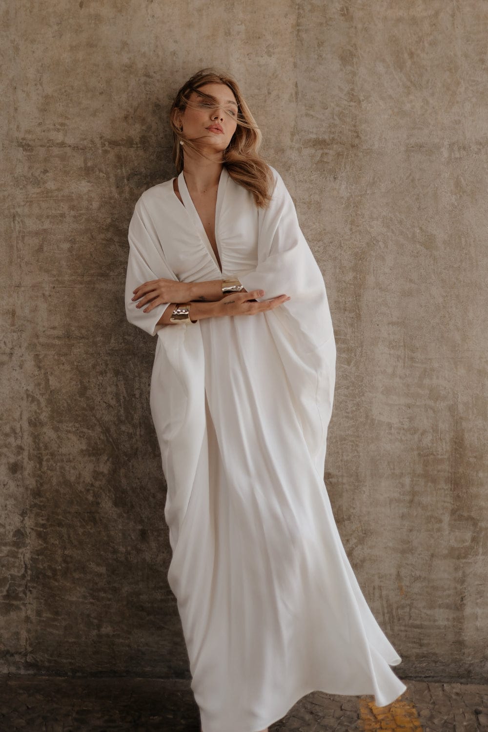 Glória Coelho - Vestido Longo Isabella Fiorentino Marrocos Off White