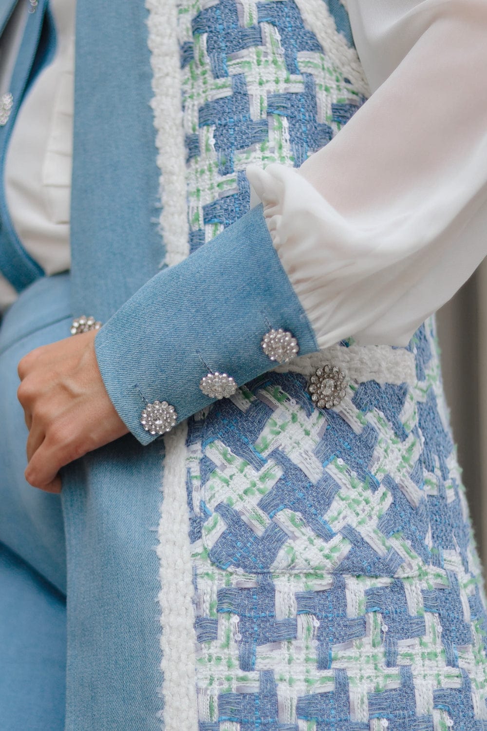 Edward Achour Paris - Camisa Manga Longa Botões Swarovski