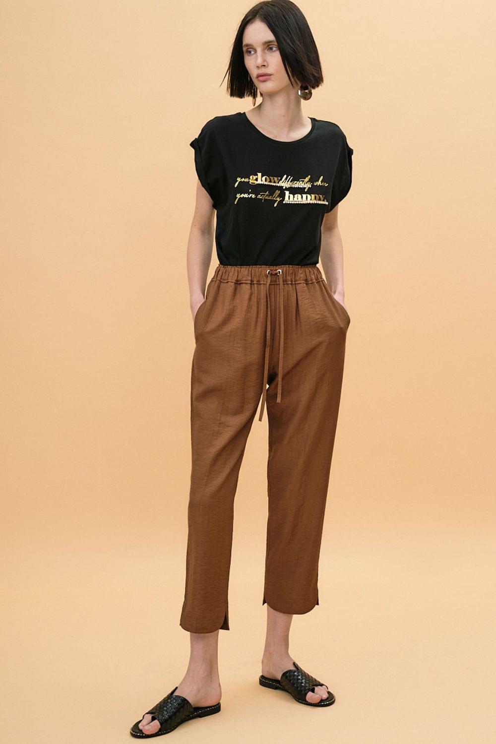 Access - Calça Jogger Rayon Marrom