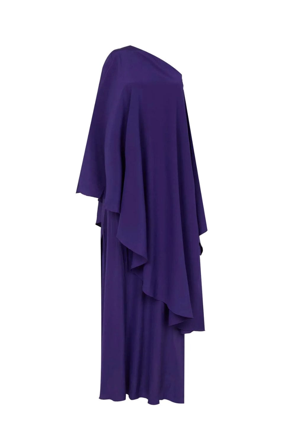 Lenny Niemeyer - Vestido Longo um Ombro Seda Jabuticaba Roxo