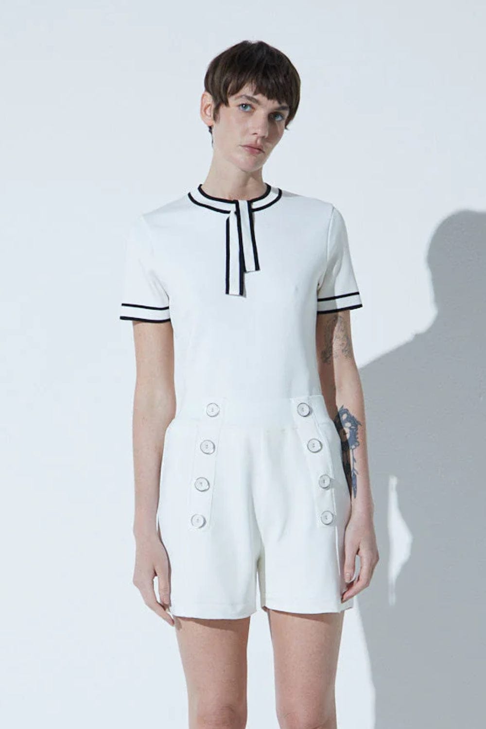 Viviane Furrier - Blusa Manga Curta em Tricot