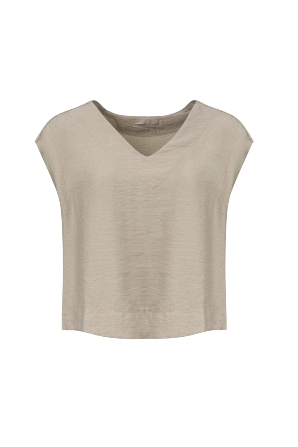 MOB - Blusa Sem Manga Drapeado Ombro Bege