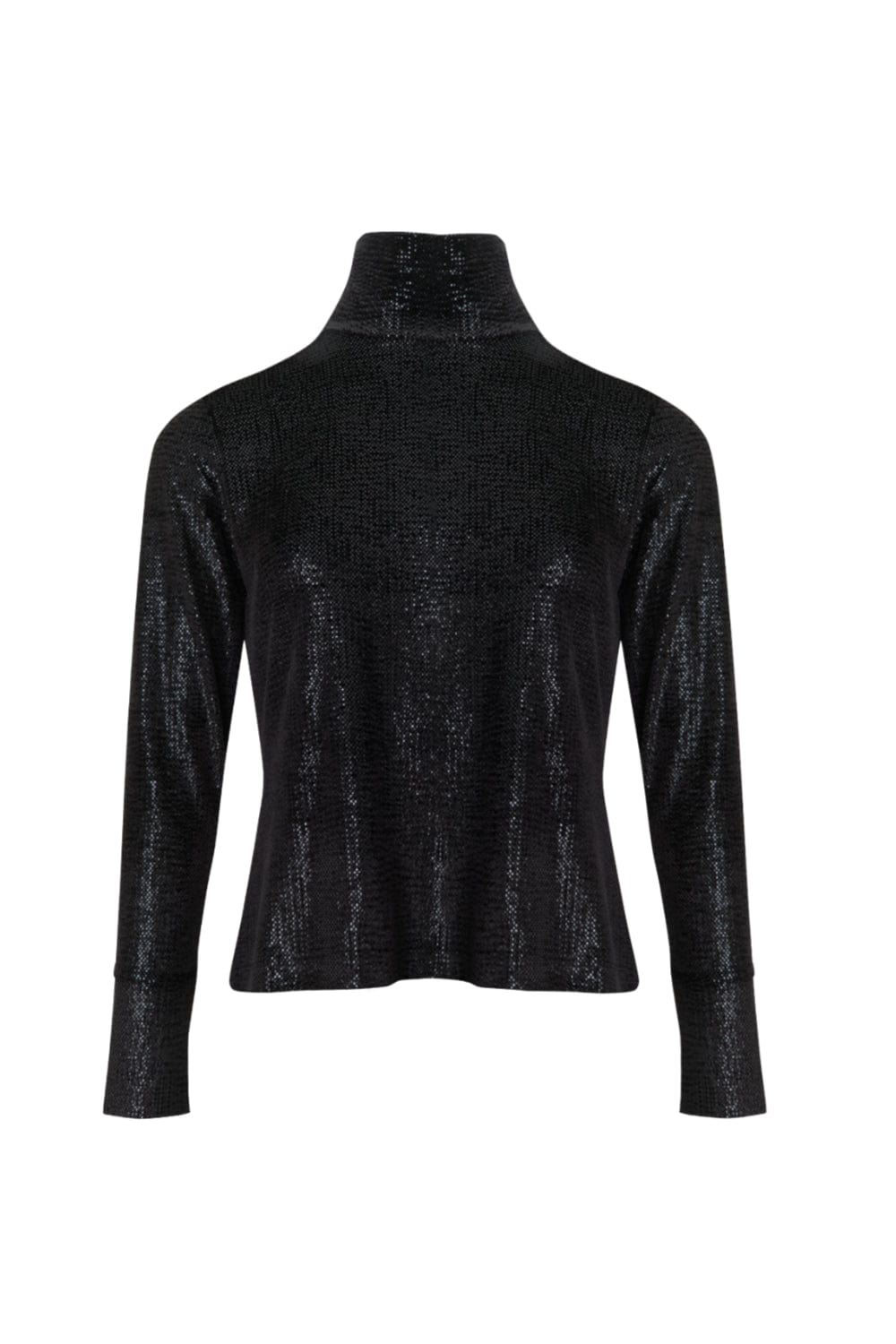 Glória Coelho - Blusa Manga Longa Gola Rolê T781 Preto