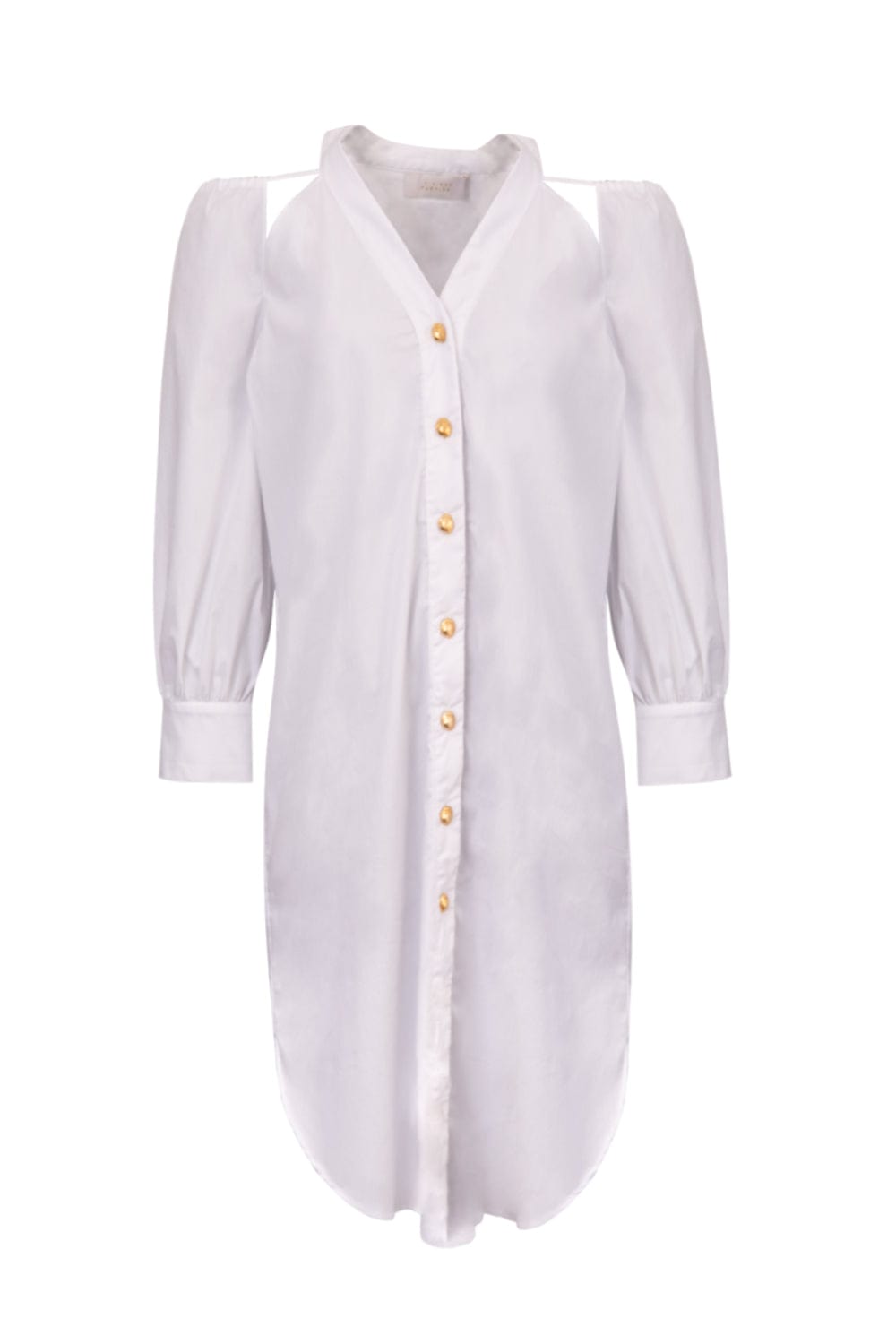 Viviane Furrier - Vestido Midi Chemisier Off White