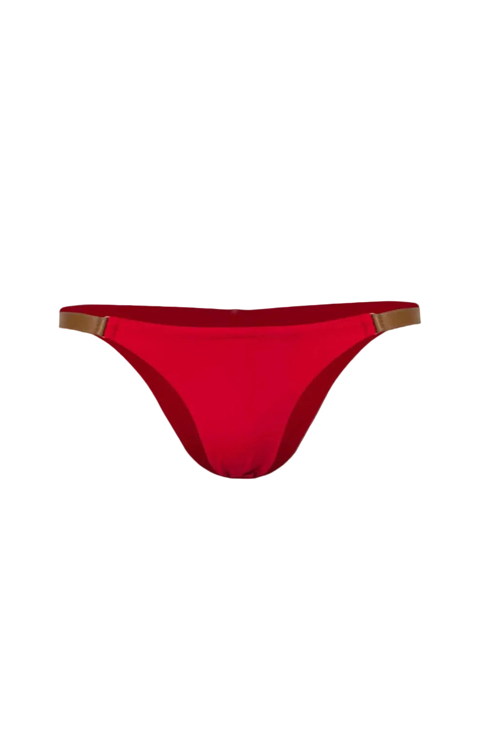 Lenny Niemeyer - Calça Lateral Detalhe Couro Bio Papoula Vermelho