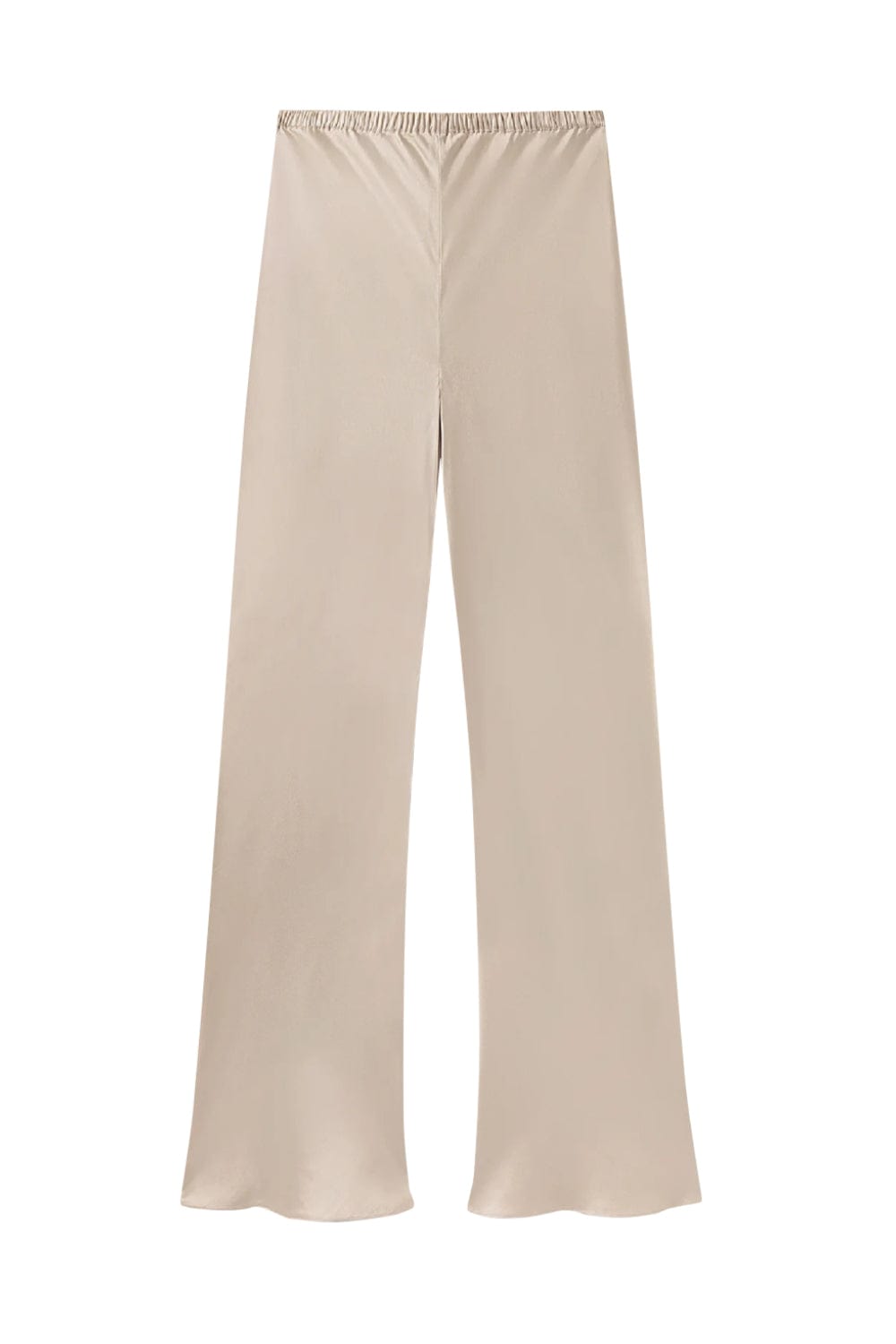 Silk Laundry - Calça Reta Seda Bias Bege