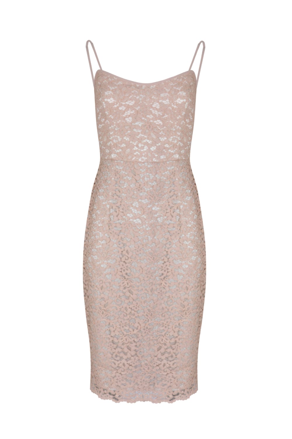 Access - Vestido Curto Alça Fina Renda Rosa