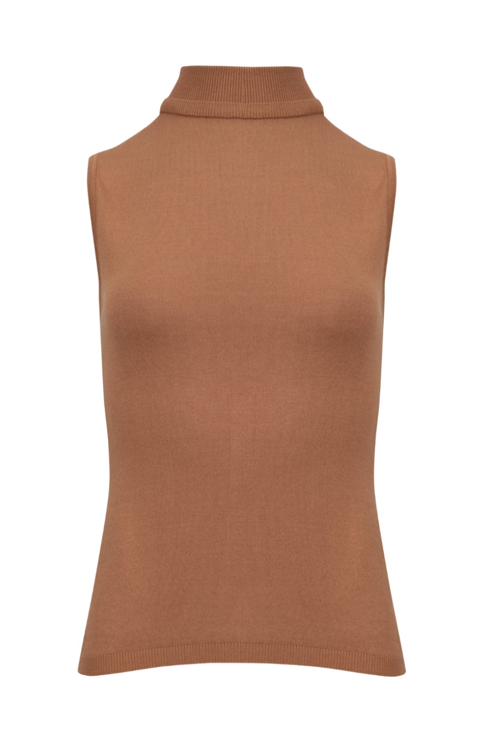 Coven - Blusa sem Manga Tricot Cesto Caramelo