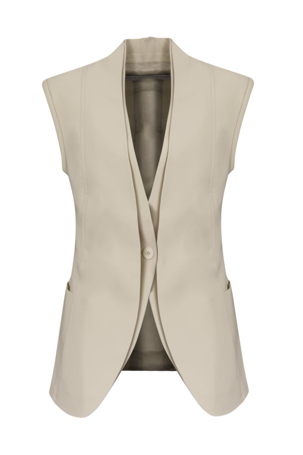 Glória Coelho - Colete Abotoamento Único Bege