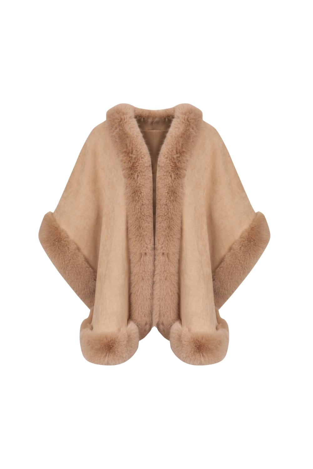 Alex Max - Poncho Sintético Bege