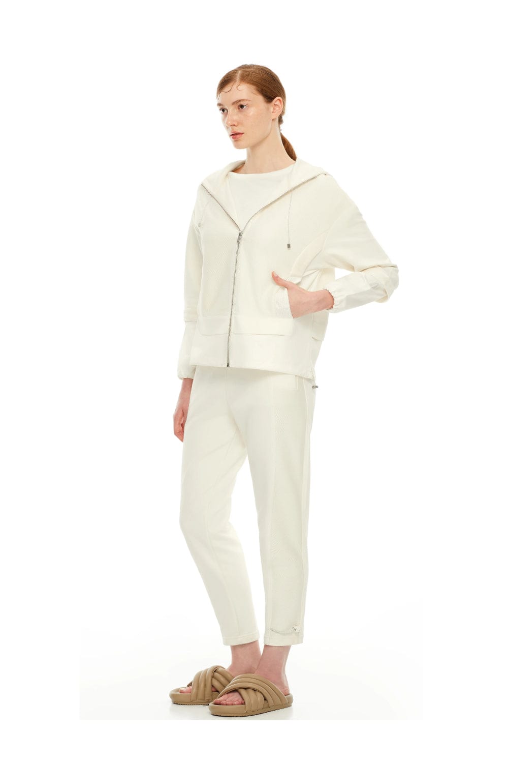 Quo Pure Touché - Blusa Manga Longa com Capuz Ekva Off White