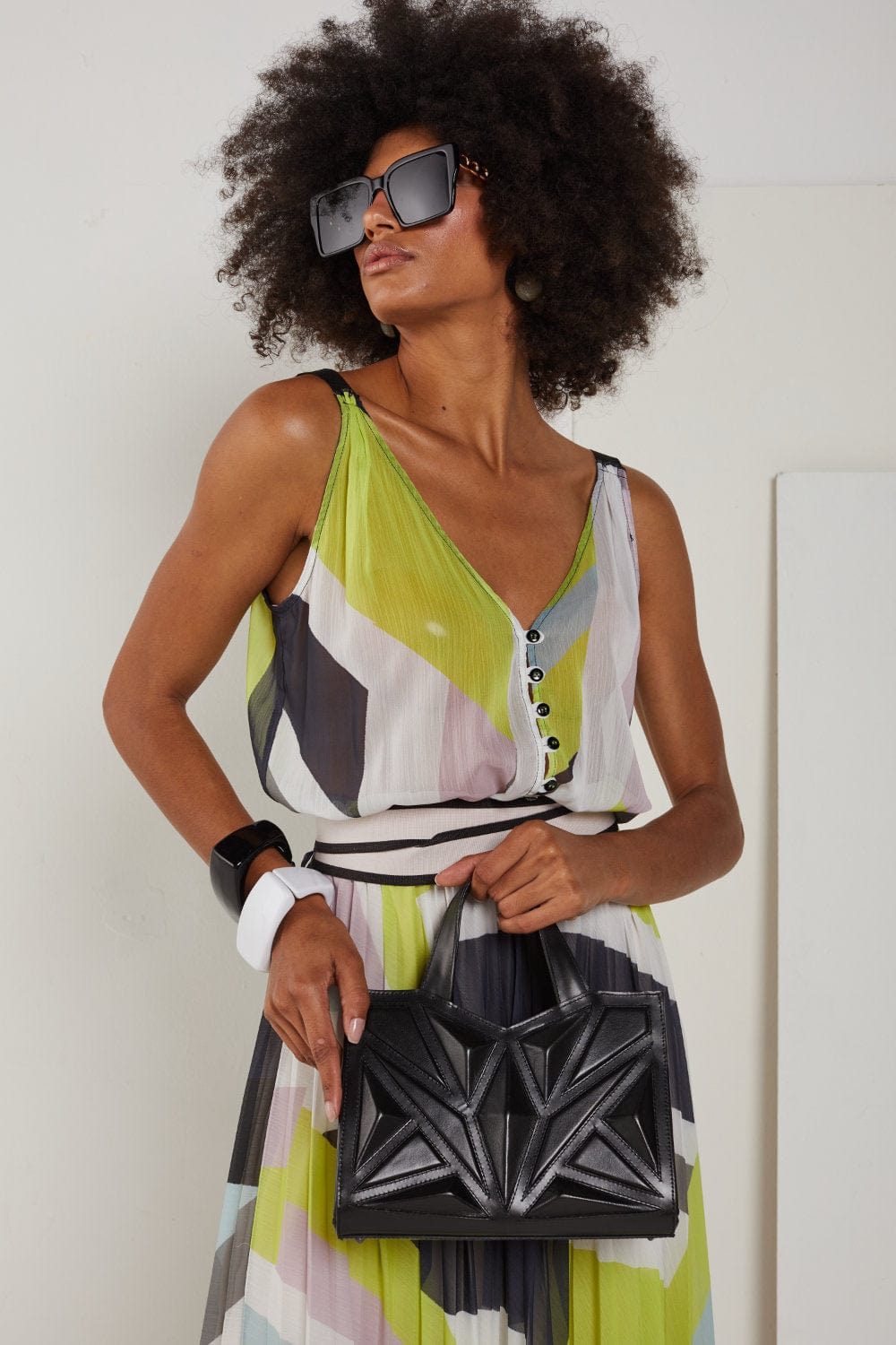 Angela Caputti - Bracelete Click Clack Preto