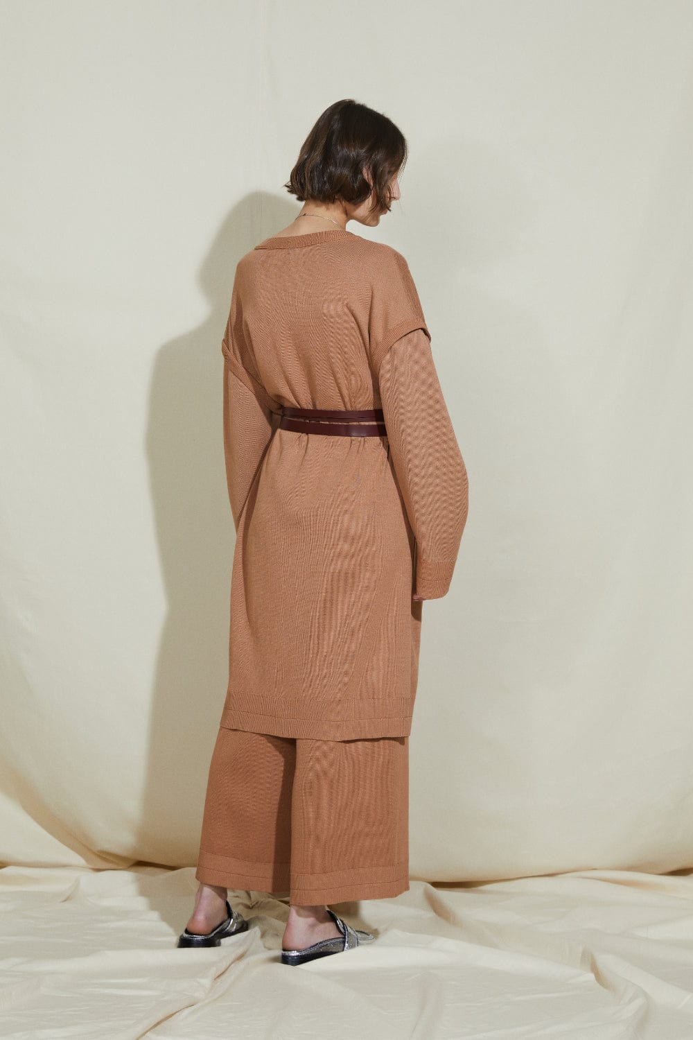 Coven - Cardigan Tricot Oversized Caramelo