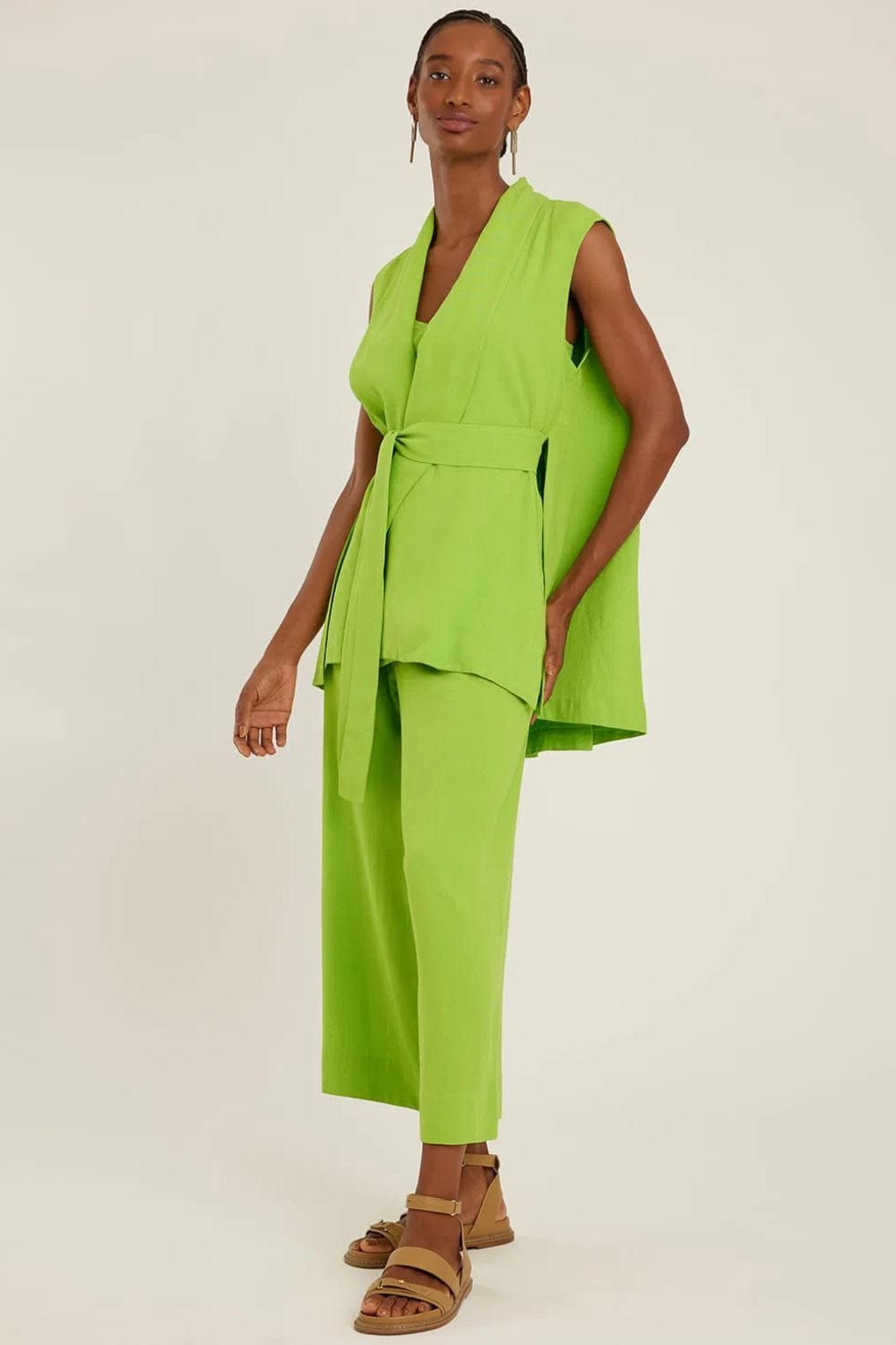 Lenny Niemeyer - Kimono Pala Costas Viscolinho Lime