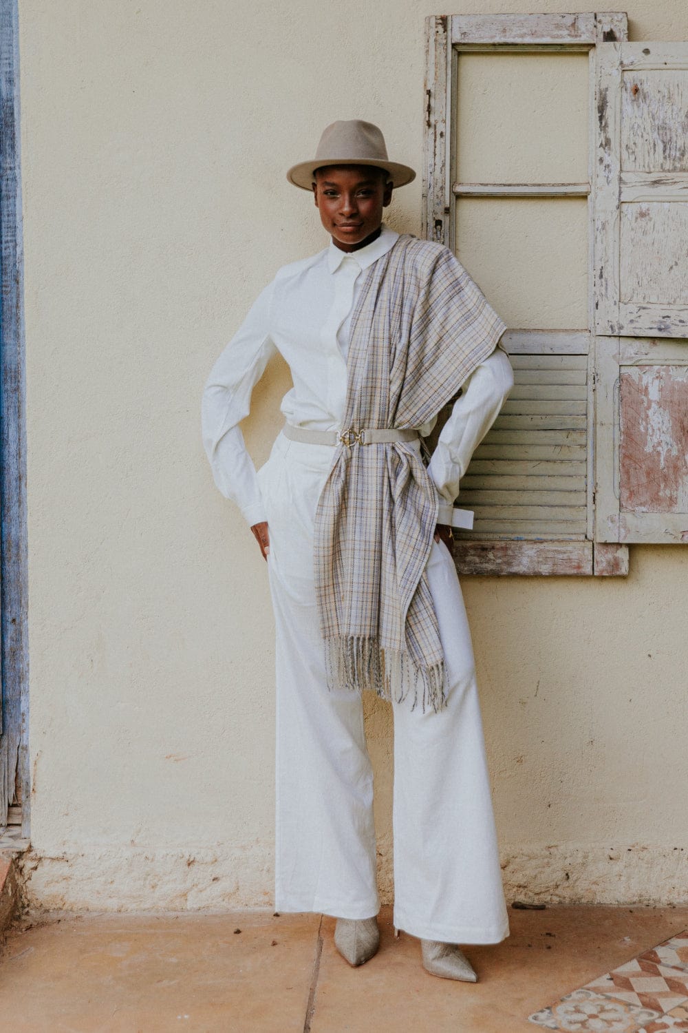 Alex Max - Cachecol Xadrez Cashmere Alessia Massimo