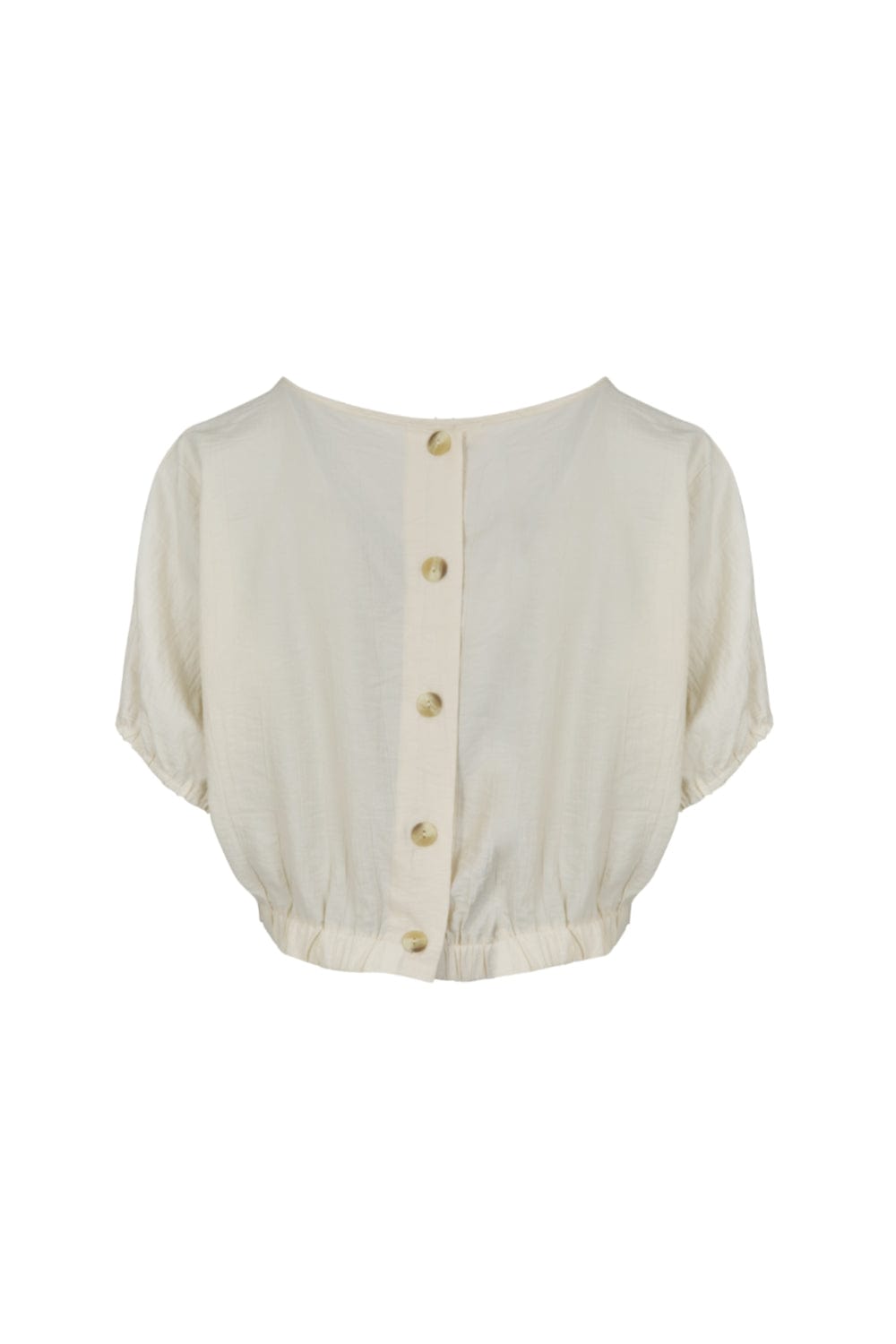 Access - Blusa Cropped Manga Curta Vanila