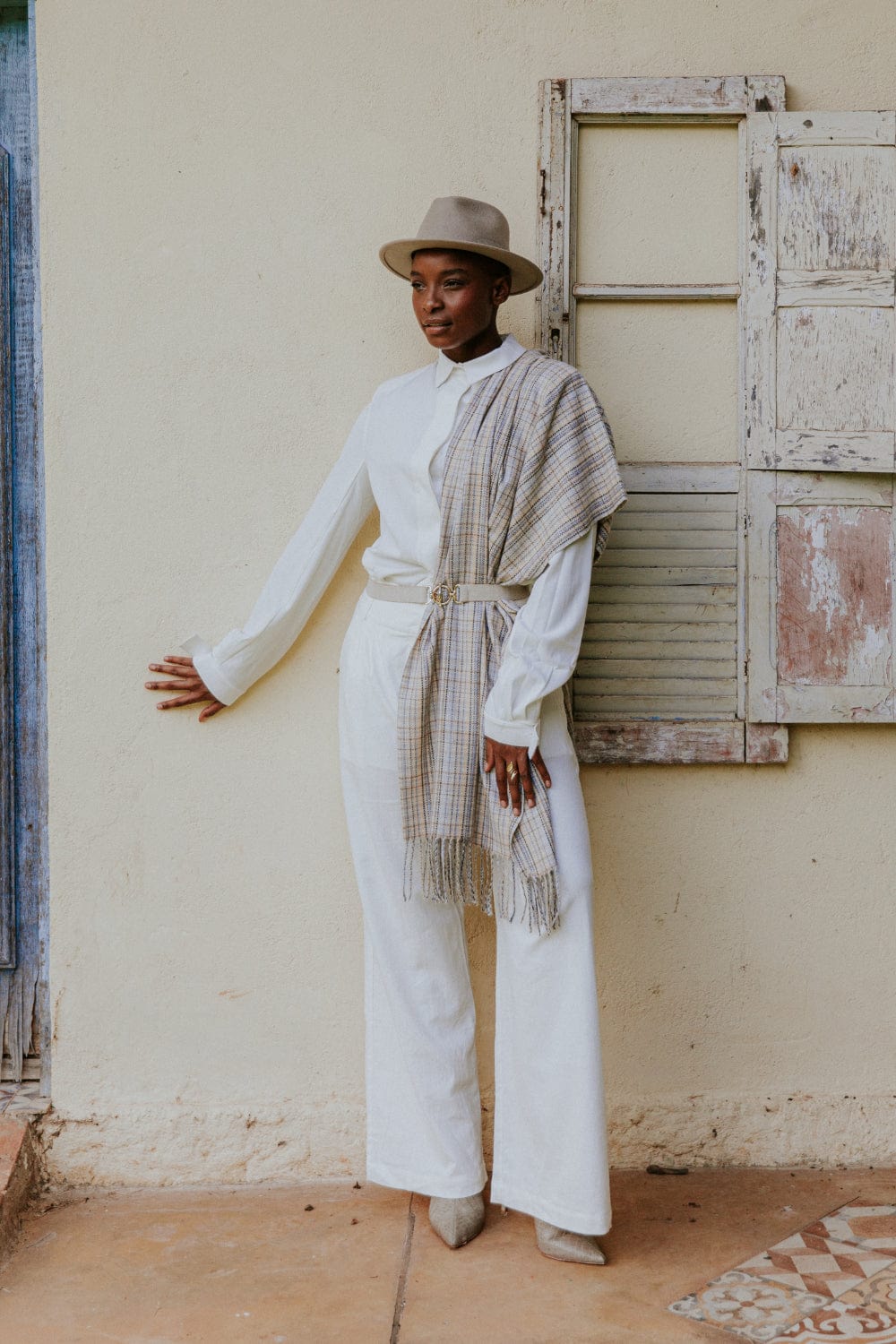 Alex Max - Cachecol Xadrez Cashmere Alessia Massimo