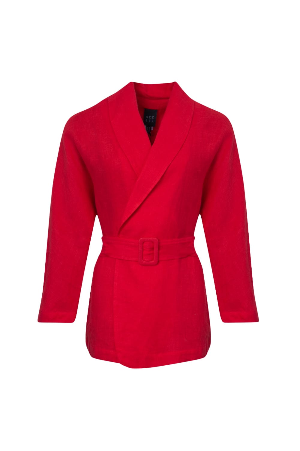 Access - Blazer Linho com Cinto Coral