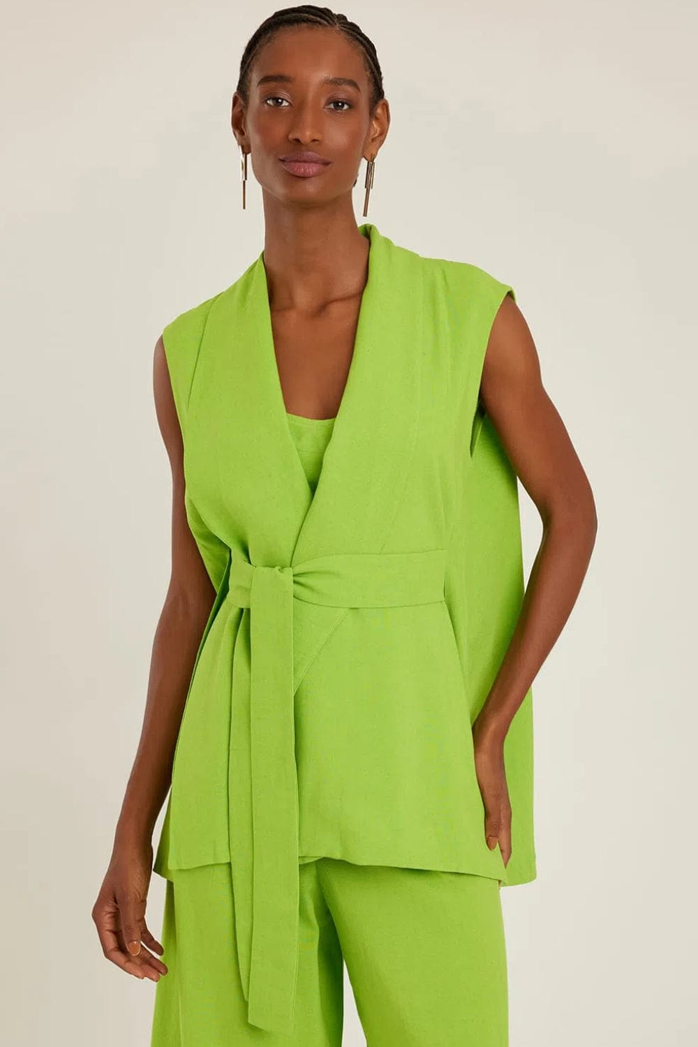 Lenny Niemeyer - Kimono Pala Costas Viscolinho Lime