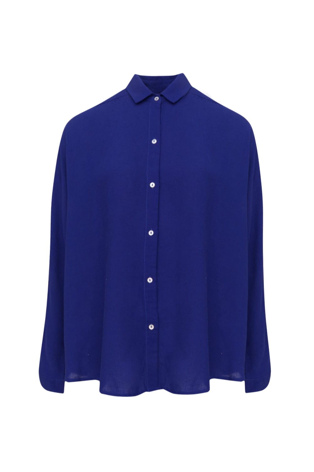 Lenny Niemeyer - Camisa franzido nas Costas Viscolinho Ultramarine Azul