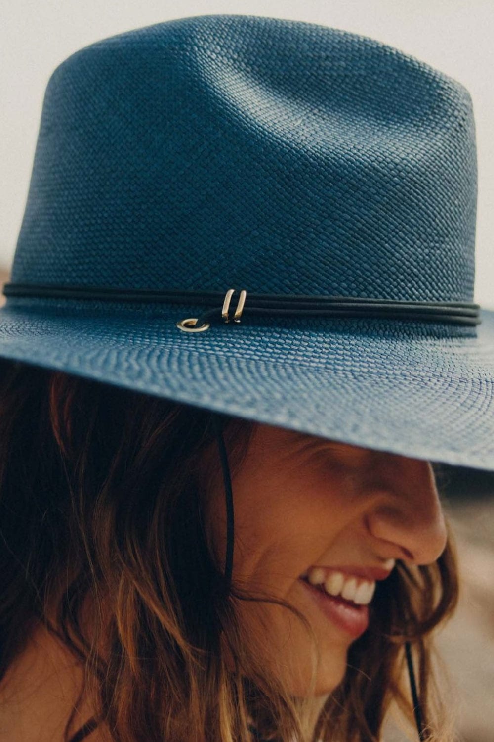 Van Palma - Chapéu de Palha Sonny 2 Azul Marinho/Natural