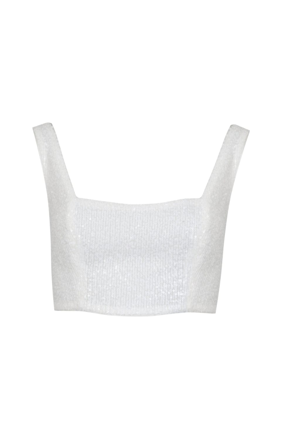 Access - Blusa Cropped Paetês Off White