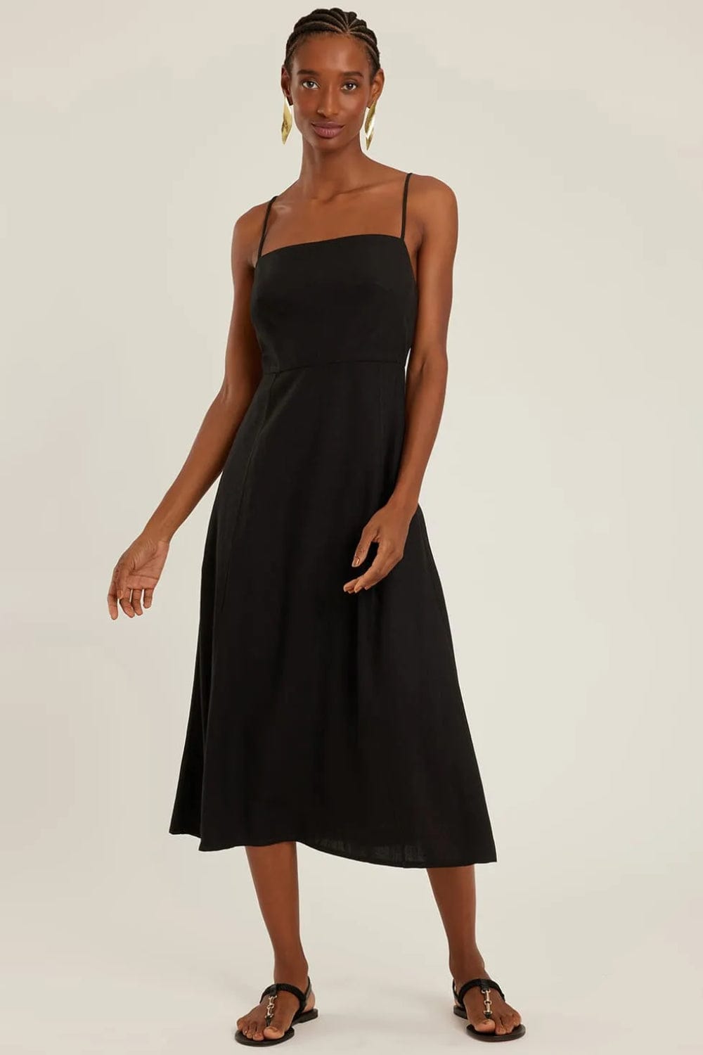Lenny Niemeyer - Vestido Midi Viscolinho Preto