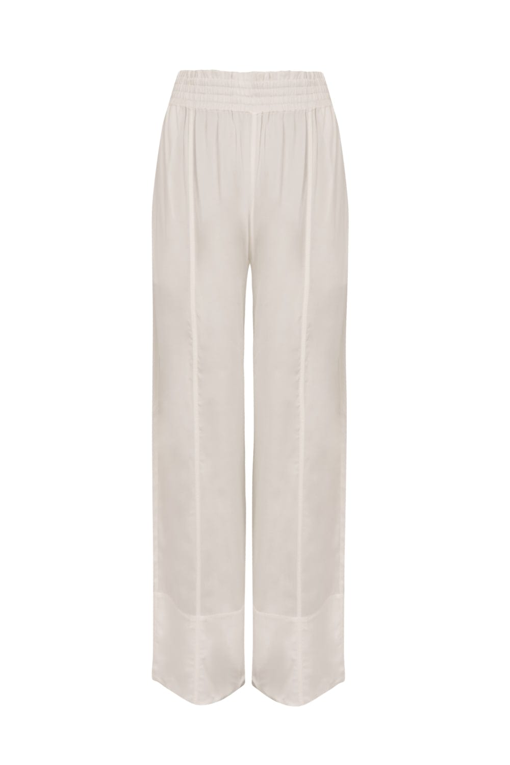 Coven - Calça Reta Barra Larga Elysia Off White